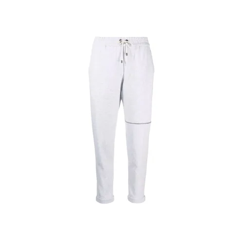 Brunello Cucinelli Серые Женские Вязаные Спортивные Брюки