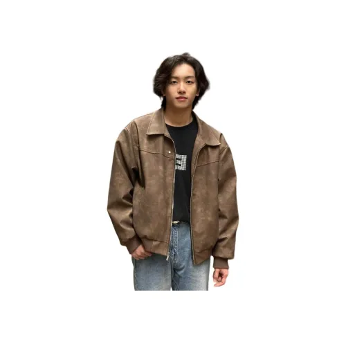 MEIPIN TANG Кожа Куртка Унисекс