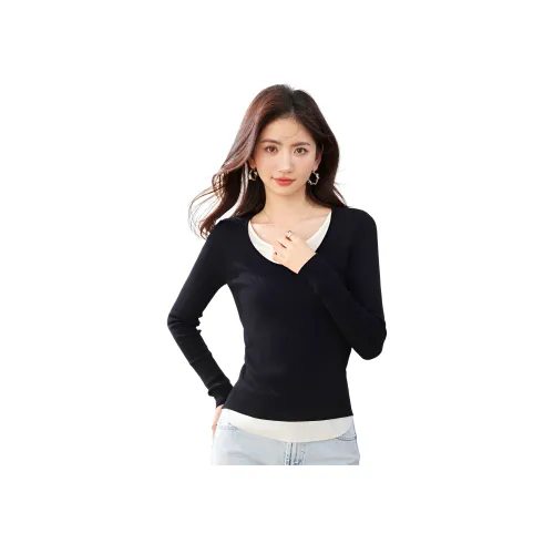 HUICUIGE Черный Женский Трикотаж