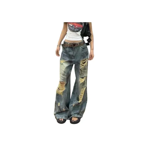 MUCCHIC Темно-синий, женский, джинсы