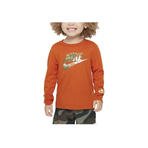 Nike T-рубашка Детская одежда Snowscape Futura длинный оранжевый Infant and Toddler