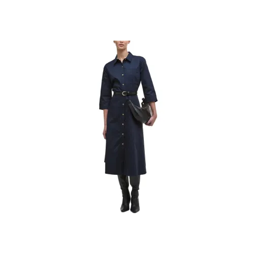 BARBOUR Длинное платье с длинными рукавами женское