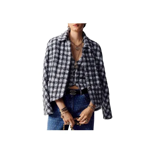 CHANEL SS23 Куртки и Пальто Женские Черный Белый