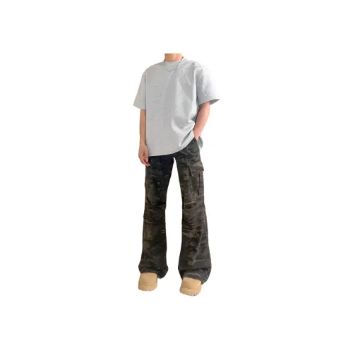 MORii Зеленый камуфляж унисекс карго-брюки