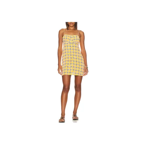 FAITHFULL THE BRAND Slip Платье Женское Желтое