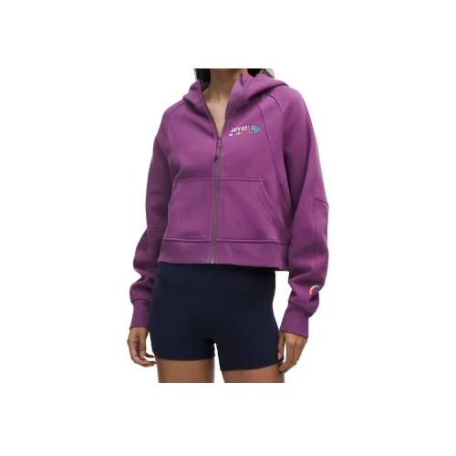 Lululemon Scuba Розово-красный/Темный Mystic Женские Куртки