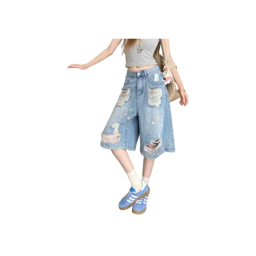 MORii Blue Women's Jeans MORii Синий Женские Джинсы