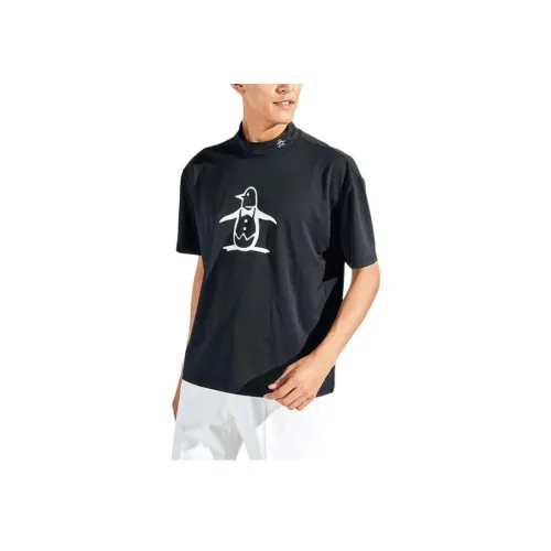Munsingwear Черная мужская футболка с коротким рукавом