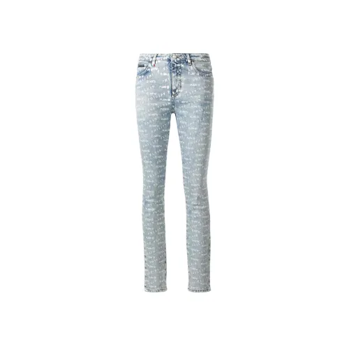 PHILIPP PLEIN Светло-синие Женские Джинсы