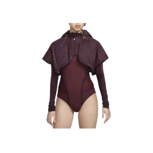 Nike ISPA Комбинезон Женский Темный Командный Красный Яркий Бордовый Красный