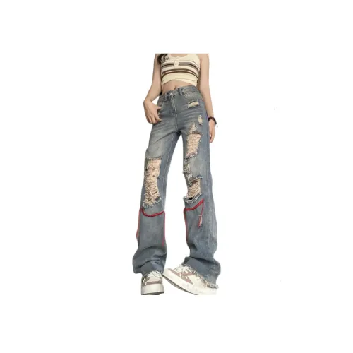 SAGP Синий Вышитая версия Унисекс Джинсы