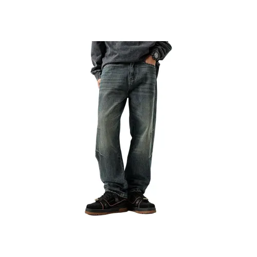 HIPHOPPUNKS Синий Мужской Джинсы