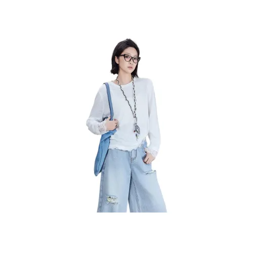 MEIYANG Белые Женские Футболки