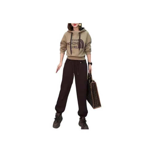 Fan Yiyi Свитшот Комплект Женский Коричневый