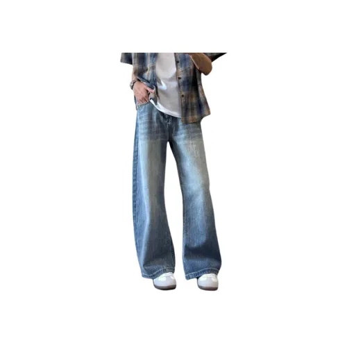 DAFK Винтажные синие мужские джинсы