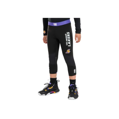 DECATHLON Брюки Черный Циан-Лотосовый Детский