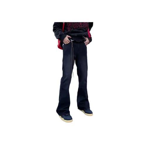 DAFK Выстиранный Черный [Нет Подвески Включено] Мужские Джинсы