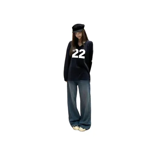 MISSHONEY MH Темно-синяя рубашка, женская, T-рубашка