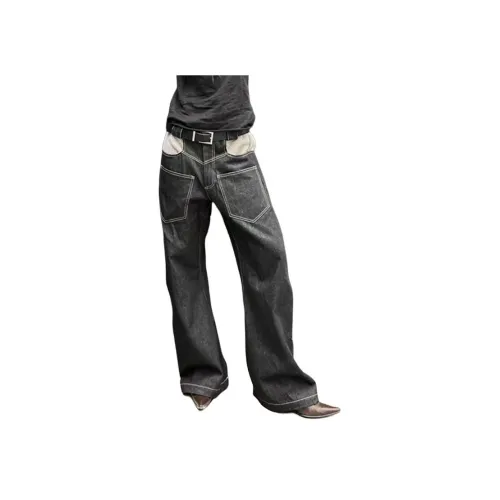 PVPVPV Черные Унисекс Джинсы