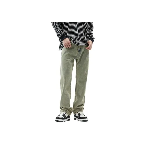 HIPHOPPUNKS Желтые Грязные Мужские Джинсы