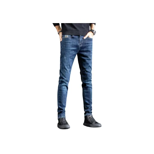 Мед Синий Унисекс Джинсы