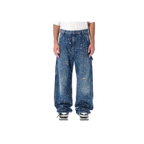 Off Белый FW22 Синий Мужские Джинсы