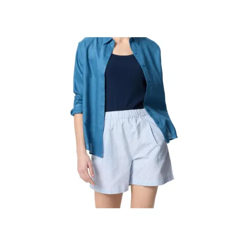 UNIQLO Повседневные шорты женские аква-синий