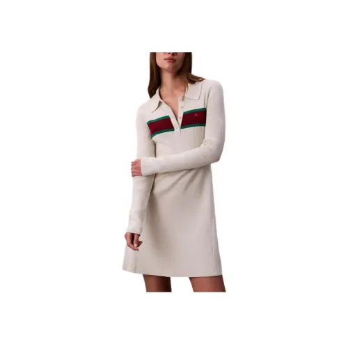 CALVIN KLEIN Длинное платье с длинными рукавами женское