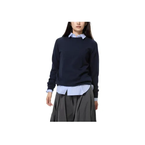 UNIQLO Кашемир Свитер Женский Морской Синий