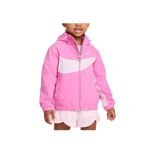Куртка Nike Big Swoosh SS25 Sparkling Pink для малышей и детей младшего возраста