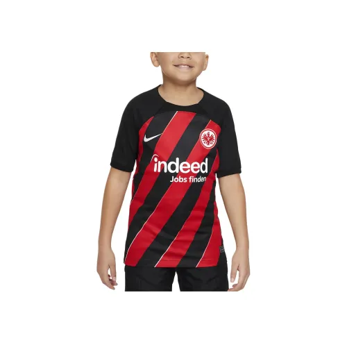 Nike T-Shirt Eintracht Frankfurt 2024 Stadium Home Черный Красный Подростки