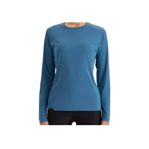 DECATHLON Kalenji Standardный Бег T-Рубашка Женская Глубокое море Синий