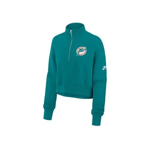 Nike Miami Dolphins Rewind Phoenix NFL Свитшот Женский Аква Зеленый