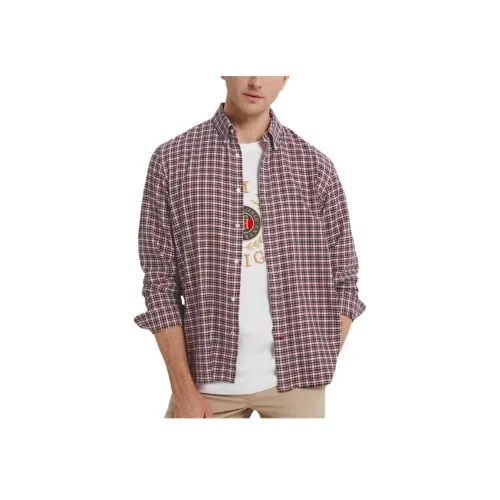 Tommy Hilfiger Многоцветные Клетчатые Мужские Рубашки