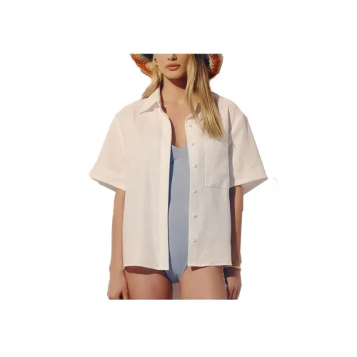 REFORMATION Liam Linen OVERSIZED Рубашка Женская Белая