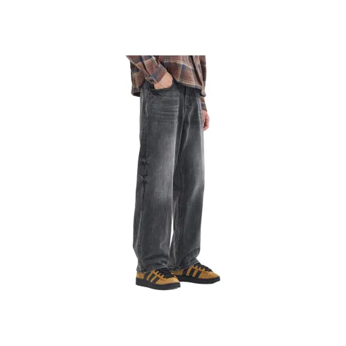 Clog Heel Осенний Джинсы Прямой крой Унисекс