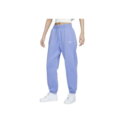 NIKE Sportswear Phoenix Fleece Импуль Сапфирово-синий/Парусный белый Женские Повседневные брюки