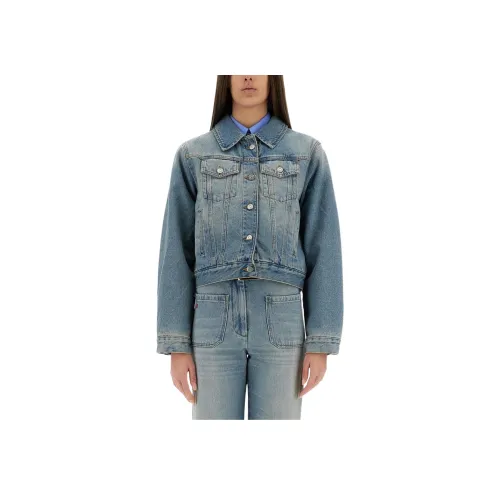 Victoria Beckham Синие Женские Джинсовые Куртки