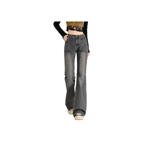 SEVEN FOR ALL MANKIND Черный Серый Женские Джинсы