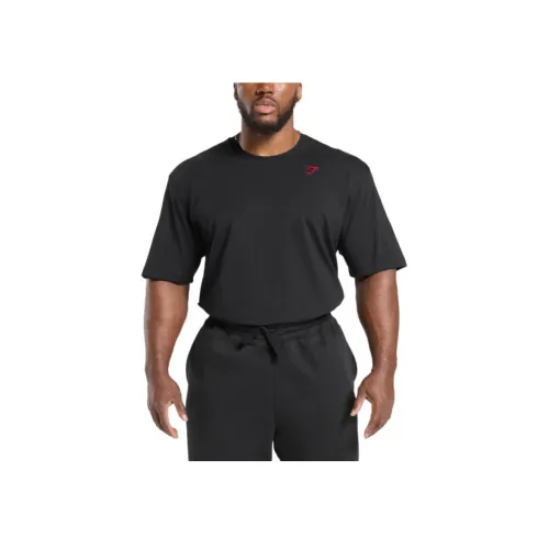 GYMSHARK T-рубашка мужская черная красная с регулировкой