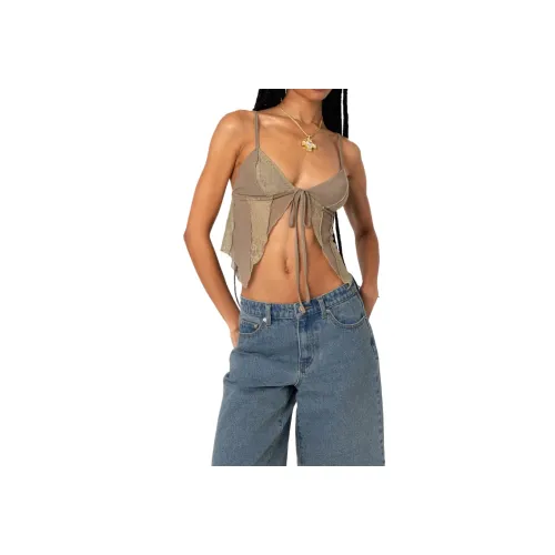 Edikted Пэчворк Lacey Mesh Топ Топ на бретелях Женские