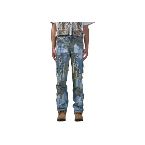 Who Decides War Джинсы Мужские Синие