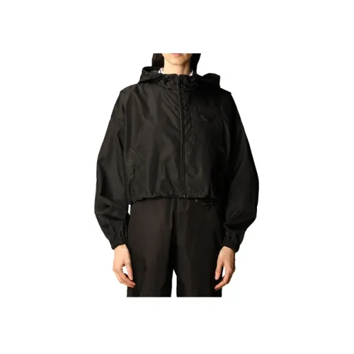 PRADA Черное Женское Короткое Пальто