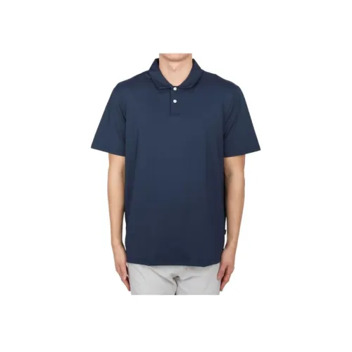 Malbon Golf Поло Мужское Морской Синий