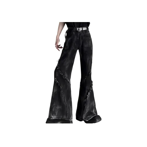 TESTUNG Черные Унисекс Джинсы