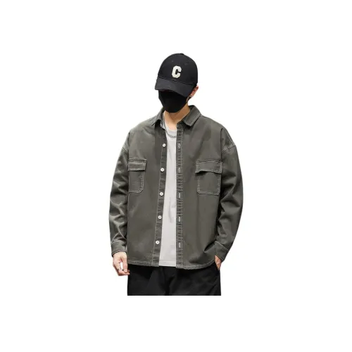 Tonlion Темно-серый унисекс джинсовые куртки