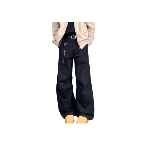 GANGZAI Темно-синие унисекс повседневные брюки