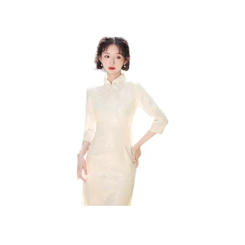 GOSO Длинное платье с длинными рукавами женское