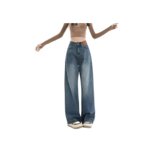 Wooden Rabbit Винтажные синие женские джинсы