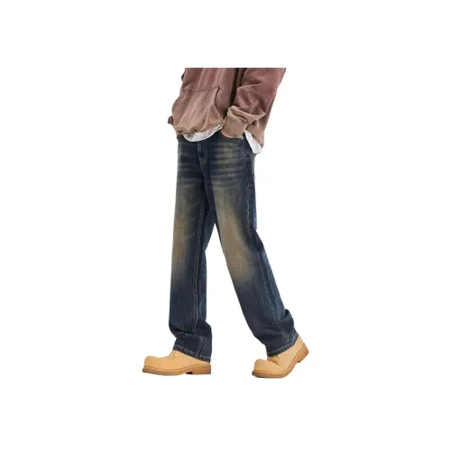 ALL IN Джинсы Унисекс Винтаж Синий